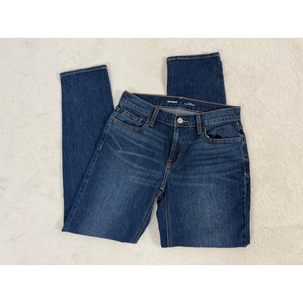 Old Navy Mid-Waisted Wow Boyfriend Jeans Dark Wash Women's Size 2